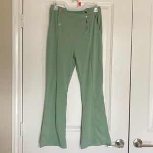 Mint green high waisted slacks